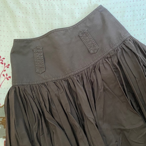 Y2K Cotton Short Skirt XS with Flounce, Pocket and Metal Details - Picture 7 of 10